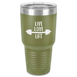 Exercise Quotes and Sayings 30 oz Stainless Steel Tumbler - Olive - Single-Sided