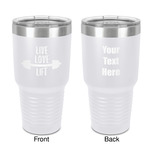 Exercise Quotes and Sayings 30 oz Stainless Steel Tumbler - White - Double-Sided