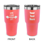 Exercise Quotes and Sayings 30 oz Stainless Steel Tumbler - Coral - Double Sided