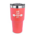 Exercise Quotes and Sayings 30 oz Stainless Steel Tumbler - Coral - Single Sided