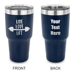 Exercise Quotes and Sayings 30 oz Stainless Steel Tumbler - Navy - Double Sided