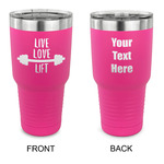 Exercise Quotes and Sayings 30 oz Stainless Steel Tumbler - Pink - Double Sided