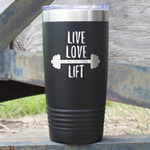 Exercise Quotes and Sayings 20 oz Stainless Steel Tumbler - Black - Double Sided