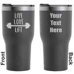 Exercise Quotes and Sayings RTIC Tumbler - Black - Engraved Front & Back (Personalized)