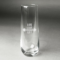 Exercise Quotes and Sayings Champagne Flute - Stemless Engraved - Single