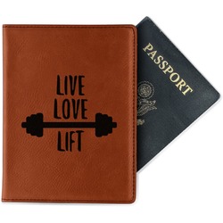 Exercise Quotes and Sayings Passport Holder - Faux Leather - Single Sided