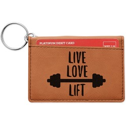 Exercise Quotes and Sayings Leatherette Keychain ID Holder