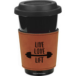 Exercise Quotes and Sayings Leatherette Cup Sleeve - Double Sided