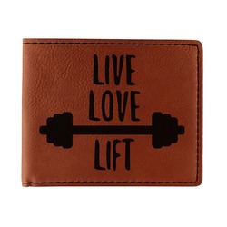 Exercise Quotes and Sayings Leatherette Bifold Wallet - Single Sided