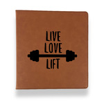 Exercise Quotes and Sayings Leather Binder - 1" - Rawhide