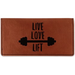 Exercise Quotes and Sayings Leatherette Checkbook Holder