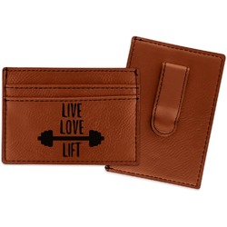 Exercise Quotes and Sayings Leatherette Wallet with Money Clip