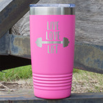 Exercise Quotes and Sayings 20 oz Stainless Steel Tumbler - Pink - Single Sided