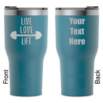 Exercise Quotes and Sayings RTIC Tumbler - Dark Teal - Laser Engraved - Double-Sided