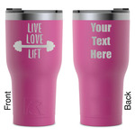 Exercise Quotes and Sayings RTIC Tumbler - Magenta - Laser Engraved - Double-Sided