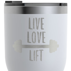 Exercise Quotes and Sayings RTIC Tumbler - White - Engraved Front