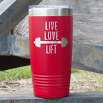 Exercise Quotes and Sayings 20 oz Stainless Steel Tumbler - Red - Single Sided