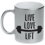 Exercise Quotes and Sayings Metallic Silver Mug