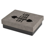 Exercise Quotes and Sayings Small Gift Box w/ Engraved Leather Lid