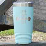 Exercise Quotes and Sayings 20 oz Stainless Steel Tumbler - Teal - Double Sided