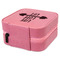 Exercise Quotes and Sayings Travel Jewelry Boxes - Leather - Pink - View from Rear