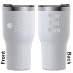 Exercise Quotes and Sayings RTIC Tumbler - White - Engraved Front & Back (Personalized)