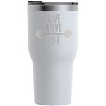 Exercise Quotes and Sayings RTIC Tumbler - White - Engraved Front