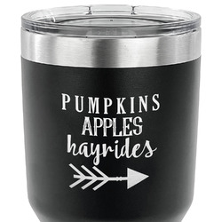 Fall Quotes and Sayings 30 oz Stainless Steel Tumbler - Black - Double Sided