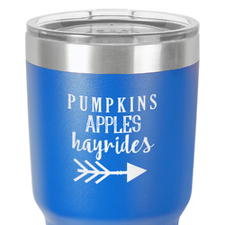 Fall Quotes and Sayings 30 oz Stainless Steel Tumbler - Royal Blue - Double-Sided