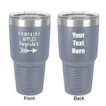 Fall Quotes and Sayings 30 oz Stainless Steel Tumbler - Grey - Double-Sided