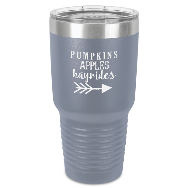 Custom Fall Quotes and Sayings 30 oz Stainless Steel Tumbler - Grey - Single-Sided