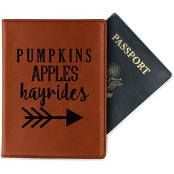 Fall Quotes and Sayings Passport Holder - Faux Leather