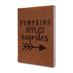 Fall Quotes and Sayings Leatherette Journal - Double Sided (Personalized)