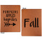 Fall Quotes and Sayings Cognac Leatherette Portfolios with Notepad - Large - Double Sided - Apvl