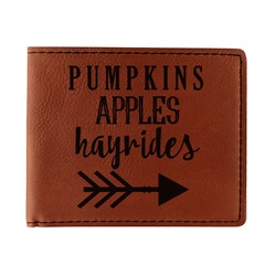 Fall Quotes and Sayings Leatherette Bifold Wallet - Single Sided