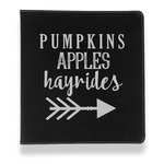 Fall Quotes and Sayings Leather Binder - 1" - Black