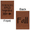 Fall Quotes and Sayings Leatherette Journals - Large - Double Sided - Front & Back View