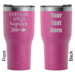 Fall Quotes and Sayings RTIC Tumbler - Magenta - Laser Engraved - Double-Sided