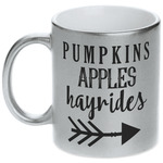 Fall Quotes and Sayings Metallic Silver Mug