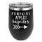 Fall Quotes and Sayings Stainless Wine Tumblers - Black - Double Sided - Front