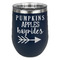 Fall Quotes and Sayings Stainless Wine Tumblers - Navy - Double Sided - Front