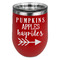 Fall Quotes and Sayings Stainless Wine Tumblers - Red - Single Sided - Front