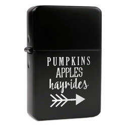 Fall Quotes and Sayings Windproof Lighter - Black - Single Sided