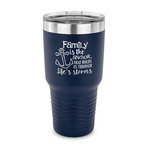 Family Quotes and Sayings 30 oz Stainless Steel Tumbler - Navy - Single Sided