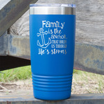 Family Quotes and Sayings 20 oz Stainless Steel Tumbler - Royal Blue - Single Sided