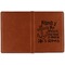 Family Quotes and Sayings Cognac Leather Passport Holder Outside Single Sided - Apvl