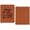 Family Quotes and Sayings Cognac Leatherette Zipper Portfolios with Notepad - Single Sided - Apvl