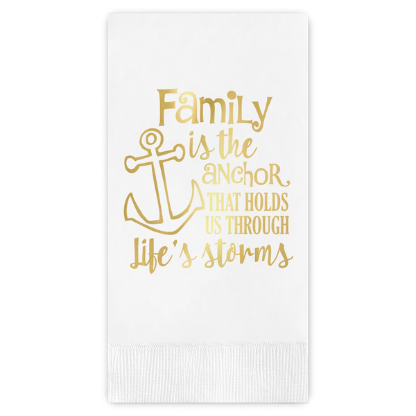 Custom Family Quotes and Sayings Guest Napkins - Foil Stamped