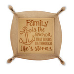 Family Quotes and Sayings Genuine Leather Dice Tray