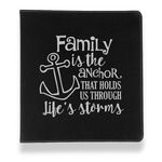 Family Quotes and Sayings Leather Binder - 1" - Black